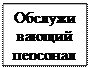 Надпись: Обслуживающий персонал