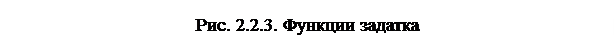 Надпись: Рис. 2.2.3. Функции задатка
