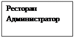Надпись: Ресторан
Администратор 
