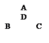 Надпись:         А
        D
B             C
