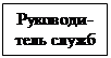 Надпись: Руководи-тель служб