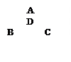 Надпись:         А
        D
B             C
