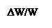 Надпись: ΔW/W