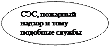 Овал: СЭС, пожарный надзор и тому подобные службы