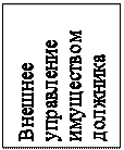Надпись: Внешнее управление имуществом должника 
