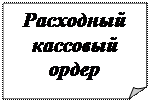 Загнутый угол: Расходный кассовый ордер