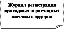 Загнутый угол: Журнал регистрации приходных и расходных кассовых ордеров