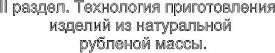 II раздел. Технология приготовления
изделий из натуральной
рубленой массы.