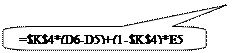 Скругленная прямоугольная выноска: =$K$4*(D6-D5)+(1-$K$4)*E5