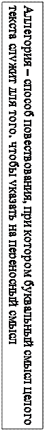 Надпись: Аллегория – способ повествования, при котором буквальный смысл целого текста служит для того, чтобы указать на переносный смысл