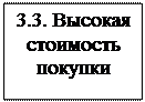 Надпись: 3.3. Высо-кая стои-мость по-купки

