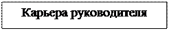 Надпись: Карьера руководителя