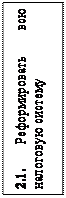 Надпись: 2.1. Реформировать всю нало-говую систему