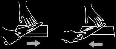 Заточка передней и задней стороны лезвия