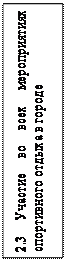 Надпись: 2.3 Участие во всех мероприятиях спор-тивного отдыха в городе