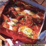 ЯЙЦА, ЗАПЕЧЕННЫЕ С ПОМИДОРАМИ