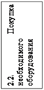 Надпись: 2.2. Покупка необходи-мого оборудования