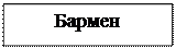 Надпись: Бармен 