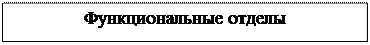 Надпись: Функциональные отделы