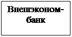 Надпись: Внешэконом-банк