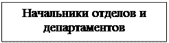 Надпись: Начальники отделов и де-партаментов