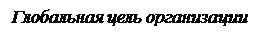 Надпись: Глобальная цель организа-ции