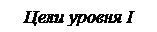 Надпись: Цели уровня I