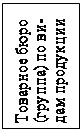Надпись: Товарное бюро (группа) по ви-дам продукции