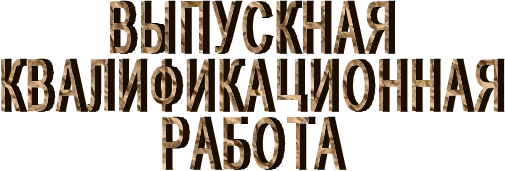 ВЫПУСКНАЯ
КВАЛИФИКАЦИОННАЯ
РАБОТА